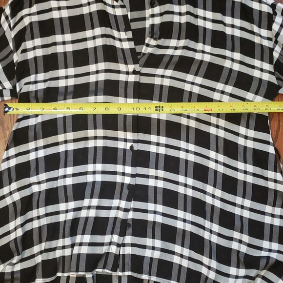 New Zara sz L button down belted top - Picture 8 of 11